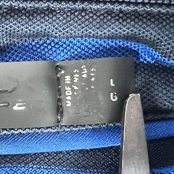 RLX Ralph Lauren Men's L Golf Performance Polo Shirt Striped Blue Green White - Picture 4 of 9